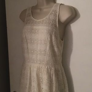 BB Dakota White/Ivory Fit & Flare Dress Size 4